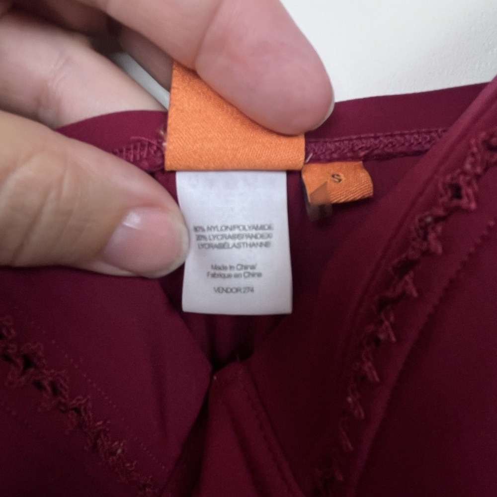 Tory Burch Women's Maroon Wine Underwire Swimsuit/ Adjustable Straps Small EXC - Picture 10 of 16